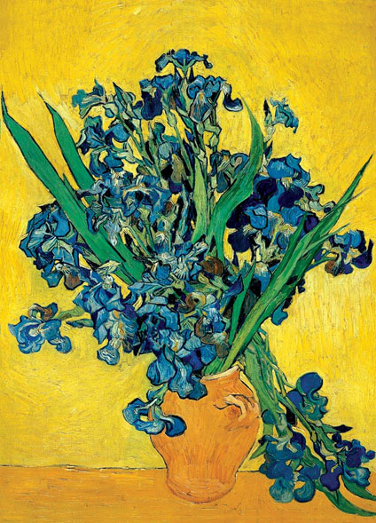 Irises by Vincent Van Gogh Greetings Card - Click Image to Close